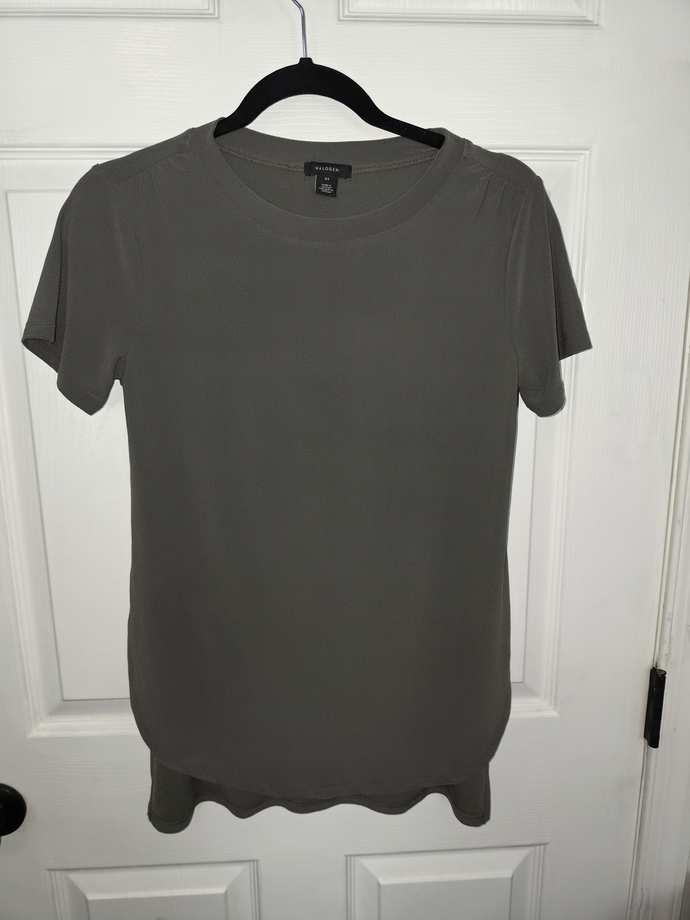 Short Sleeve Tunic Blouse - Olive